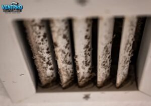 Image of dirty air ducts versus clean ducts highlights hidden dust and debris inside systems
